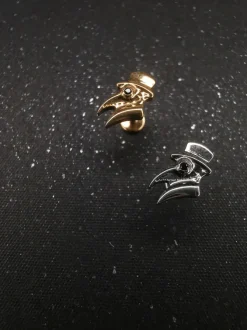 Tytanowy kolczyk labret Doktor Plagi - srebrny - TGW-159