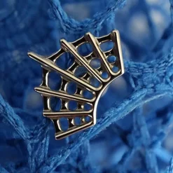 Tytanowy kolczyk labret pajęczyna - srebrny - TGW-154