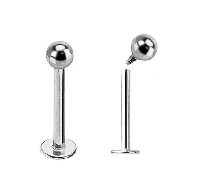 Tytanowy labret - gwint wewnętrzny - TGW-011