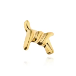 Tytanowy labret drut kolczasty - złoty