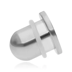 Tytanowy plug z o-ringiem - srebrny - PT-020