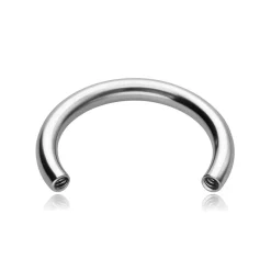 Tytanowy pręcik typu podkowa z gwintem wewnętrznym - srebrny - TCZ-024