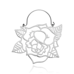 Zawieszka do tuneli - róża - srebrna - KU-006