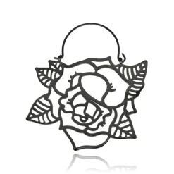 Zawieszka do tuneli - róża - czarna - KU-006